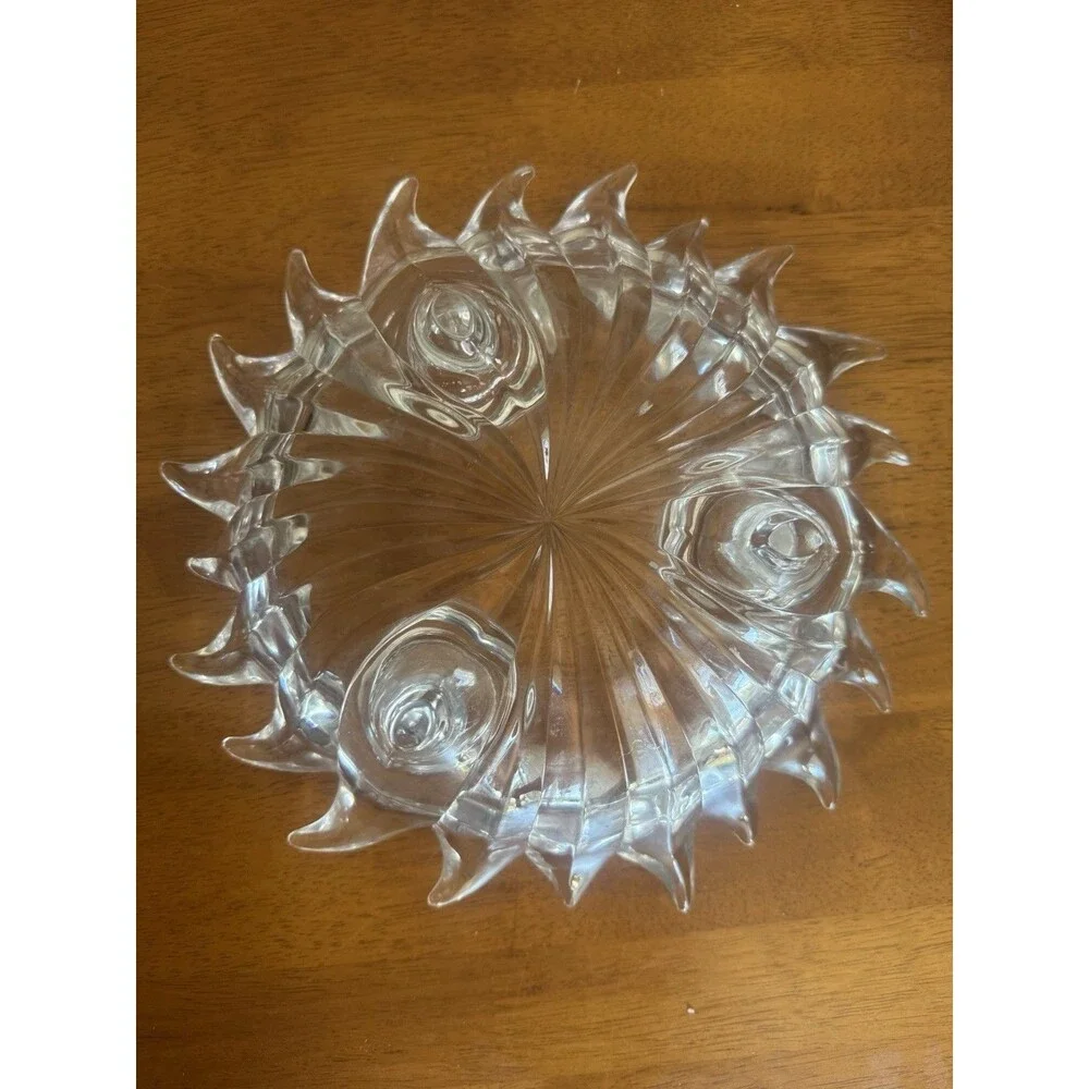PartyLite Aurora Sunburst Crystal Centerpiece Taper Candleholder 10